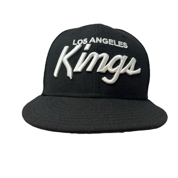 Los Angeles Kings Wool Snapback Hat Cap Script Spell Out Logo New Era 9Fifty - Picture 1 of 9